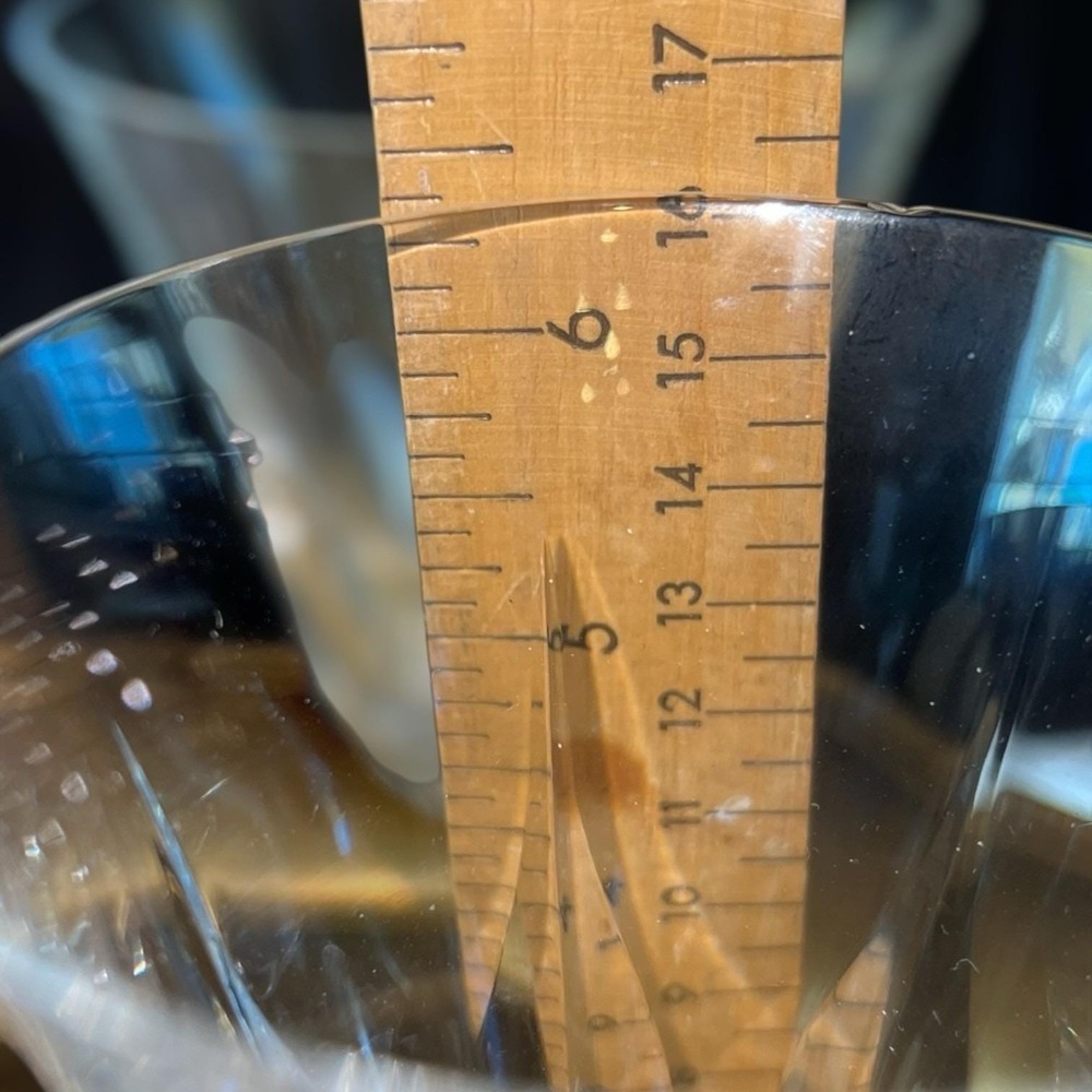 St Louis Cerdagne French Crystal wine water goblet 6 1/4" stem Signed Set of 4 - Picture 8 of 14